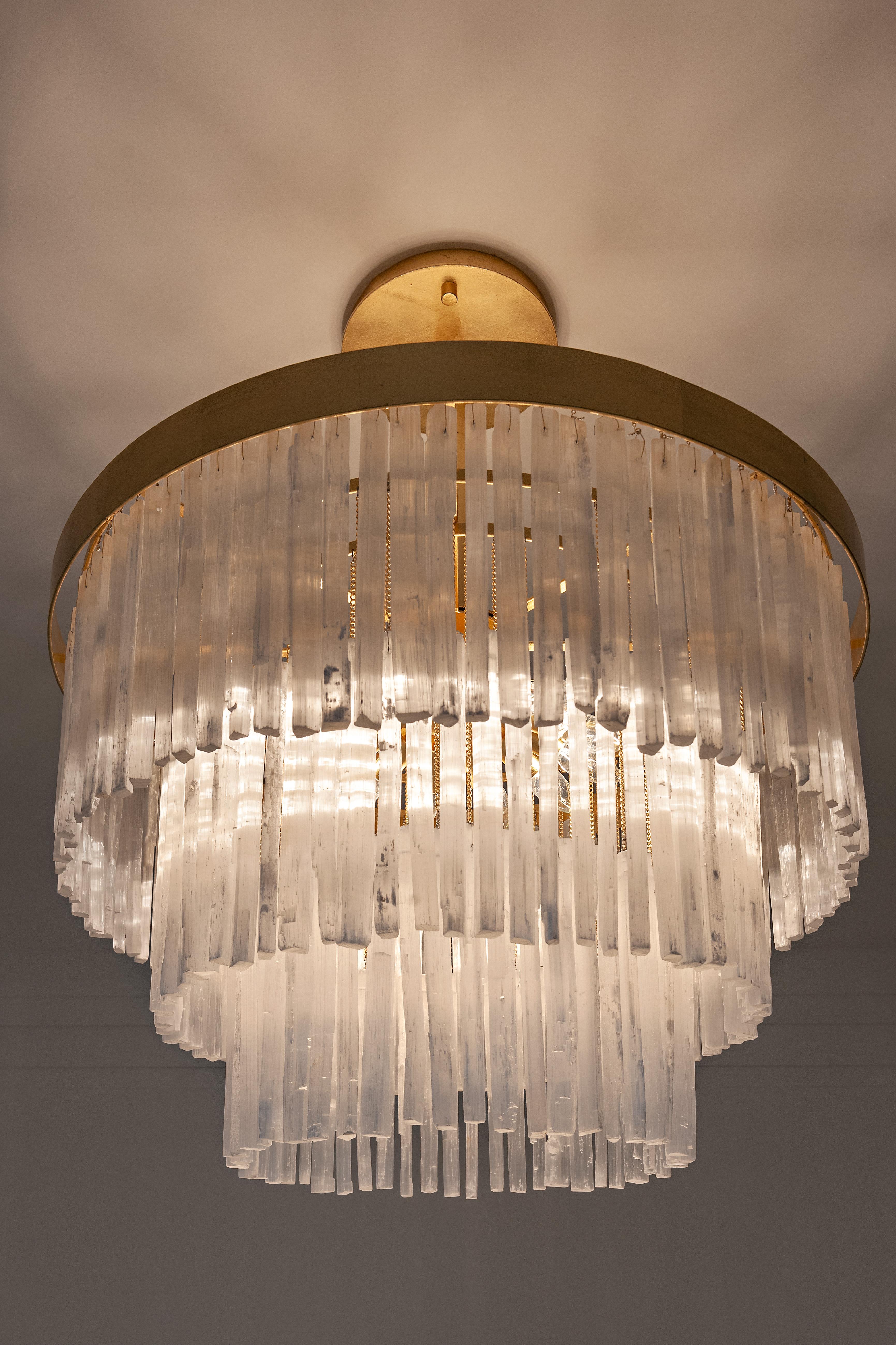 Selenite Chandelier 60 by Aver For Sale 2