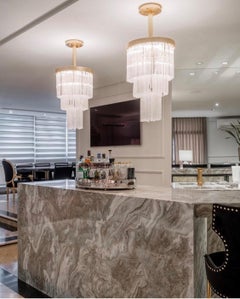 Selenite Chandelier by Aver