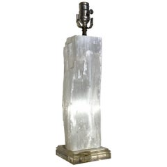 Selenite Crystal Stone Table Lamp