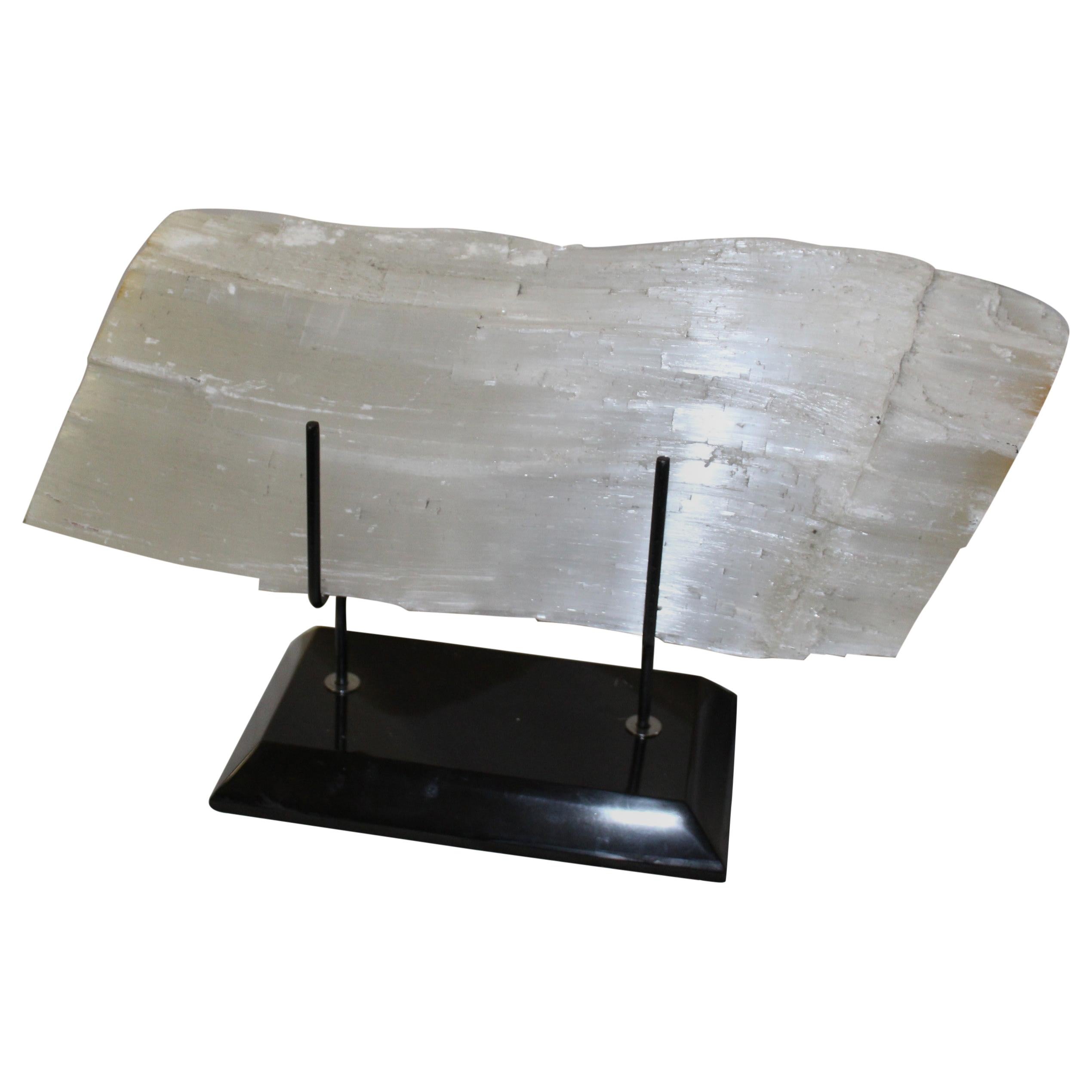 Selenite Specimen , Decoration and Stand For Sale