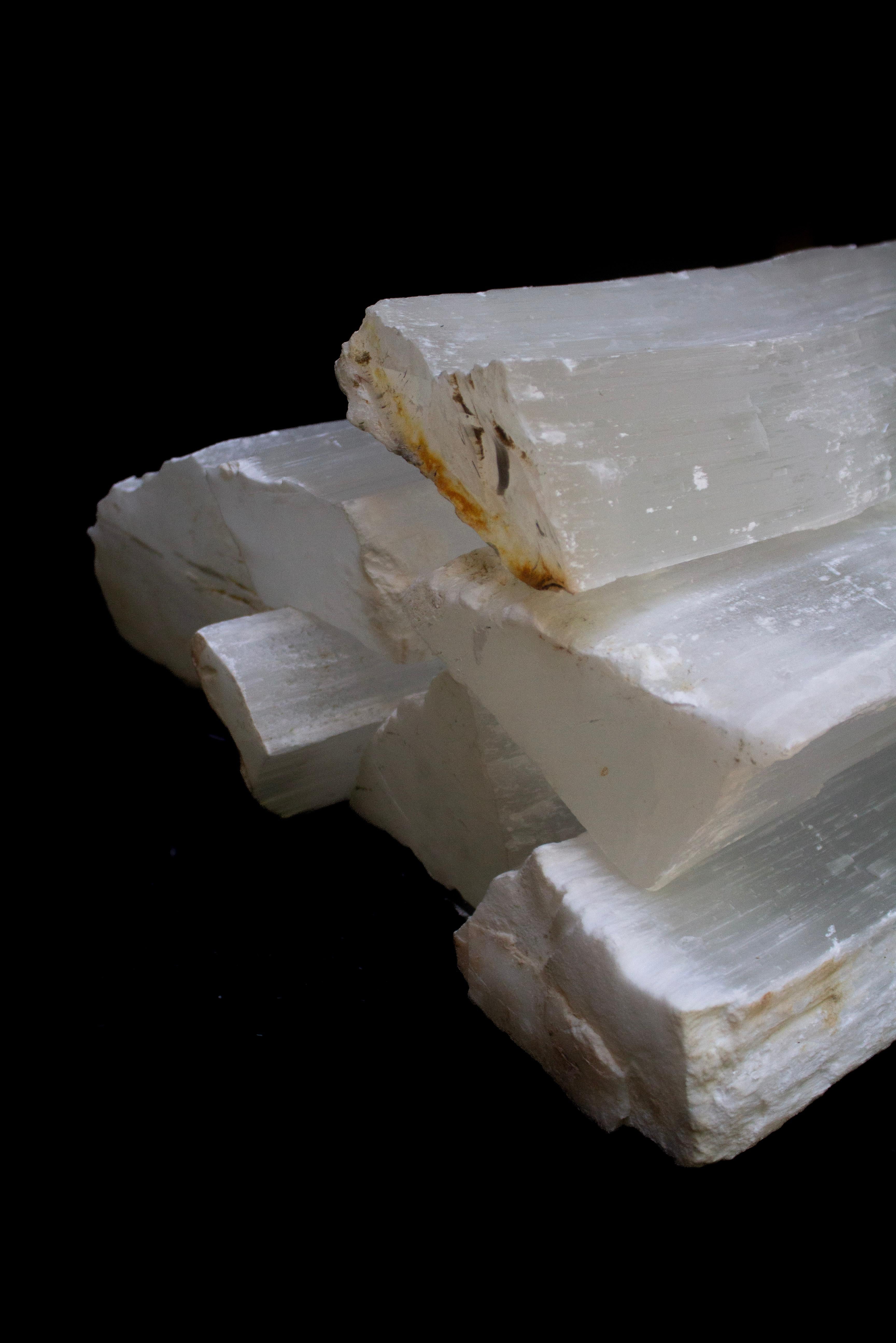 Cristallo di rocca Ceppi di selenite 'Set di 7' in vendita