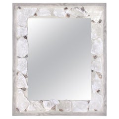 Selenite Mirror with Chalcedony Rosettes