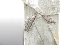 Selenite Mirror with Silver-Plated Kyanite