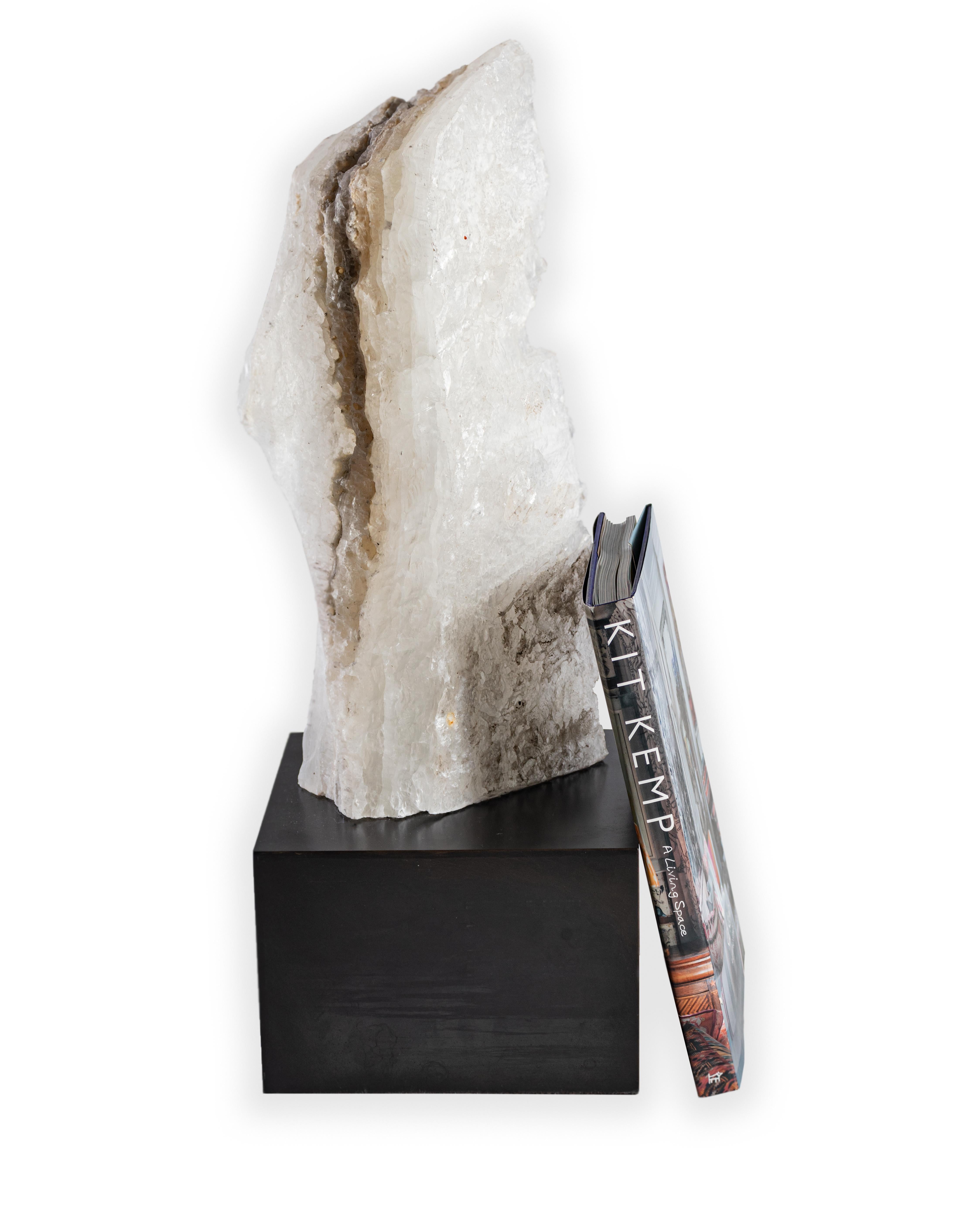 Modern Selenite Crystal from New Mexico Mounted On Museum Mount 
