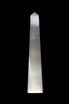 Selenite Obelisk Pair