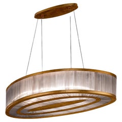 Lampe à suspension ovale Selenite d'Aver