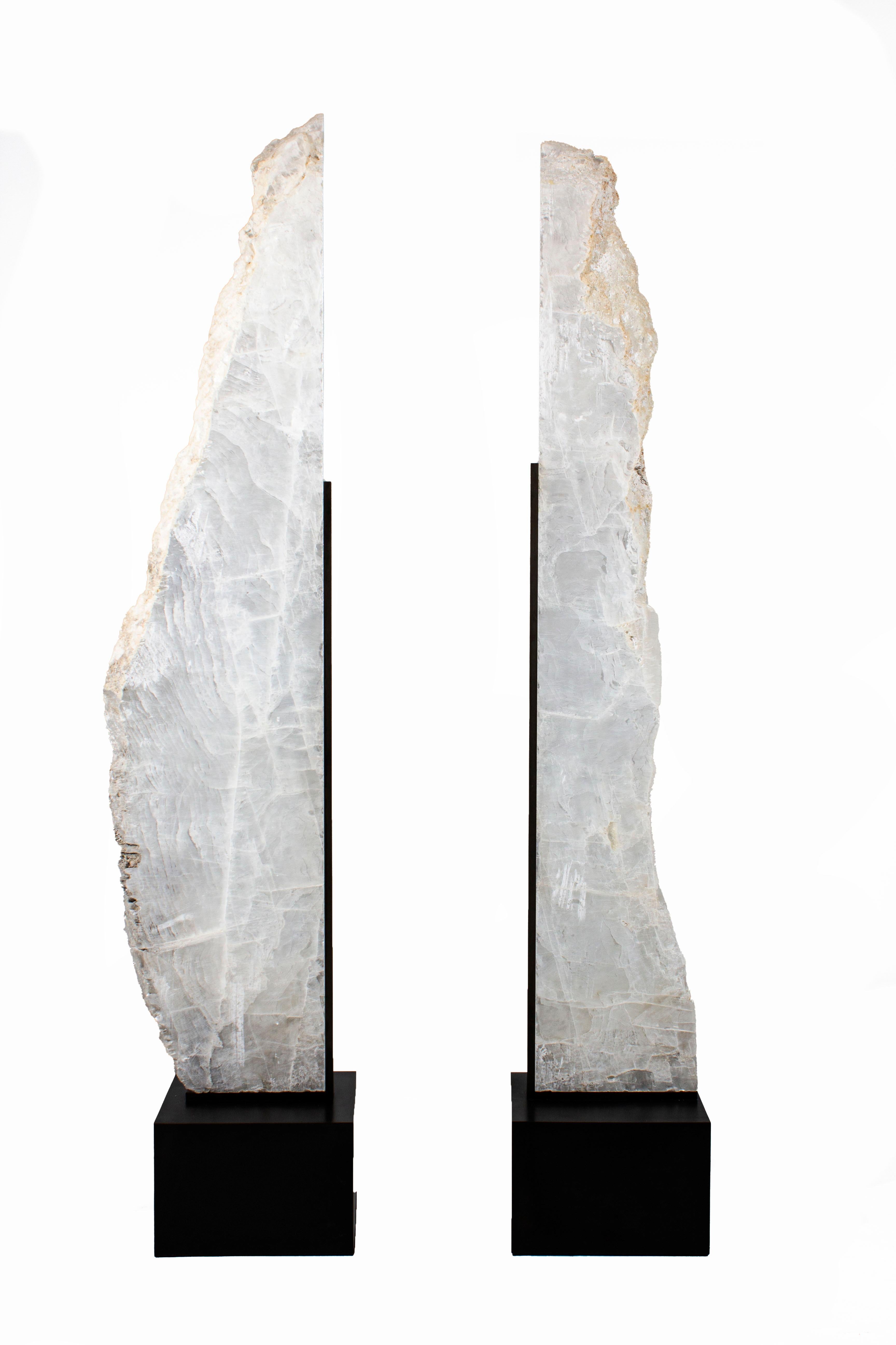 Selenite Tower on Museum Mount In Excellent Condition In Dallas, TX
