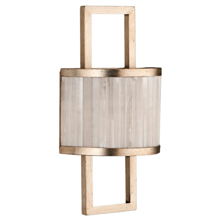 Selenite Wall Sconce by Aver For Sale at 1stDibs