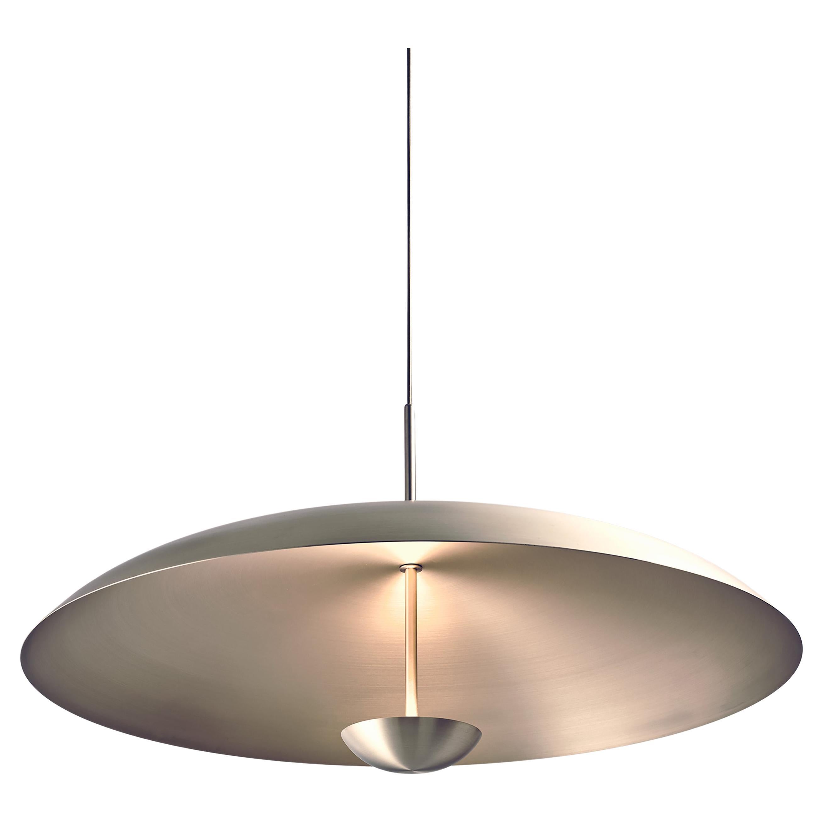 'Seleno Pendant 100' Handmade Brushed Steel Ceiling Lamp For Sale