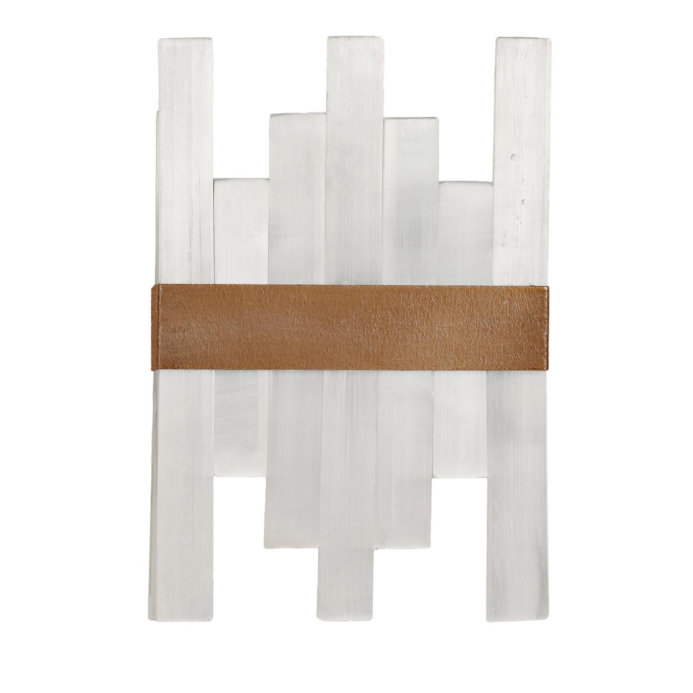 Applique Selenor in bronzo martellato e selenite di Matlight Milano in vendita 1