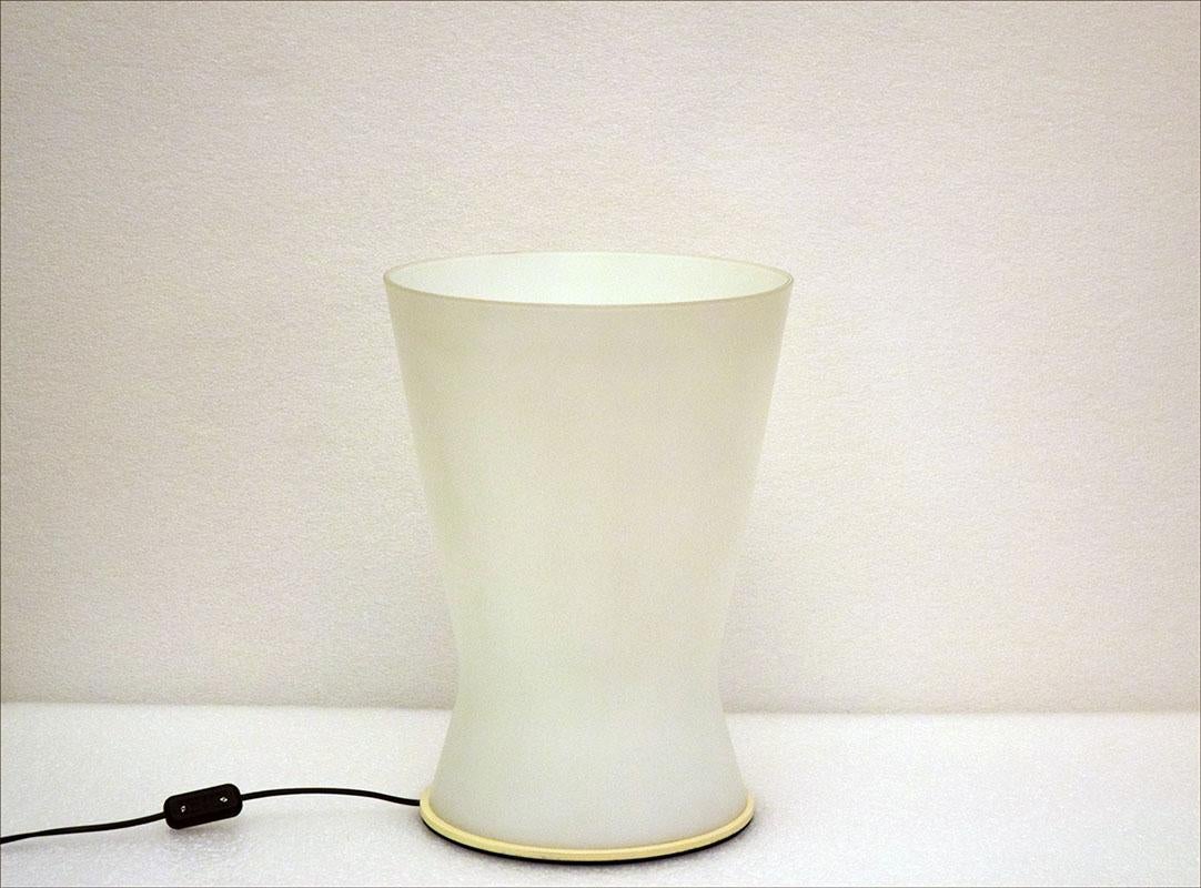 Ère spatiale Selenova Lampe de table en verre de Murano 1970 en vente