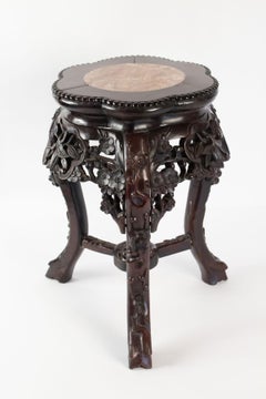 Selette Tripod, Antique Iron Wood Decor Cherry Blossom, China