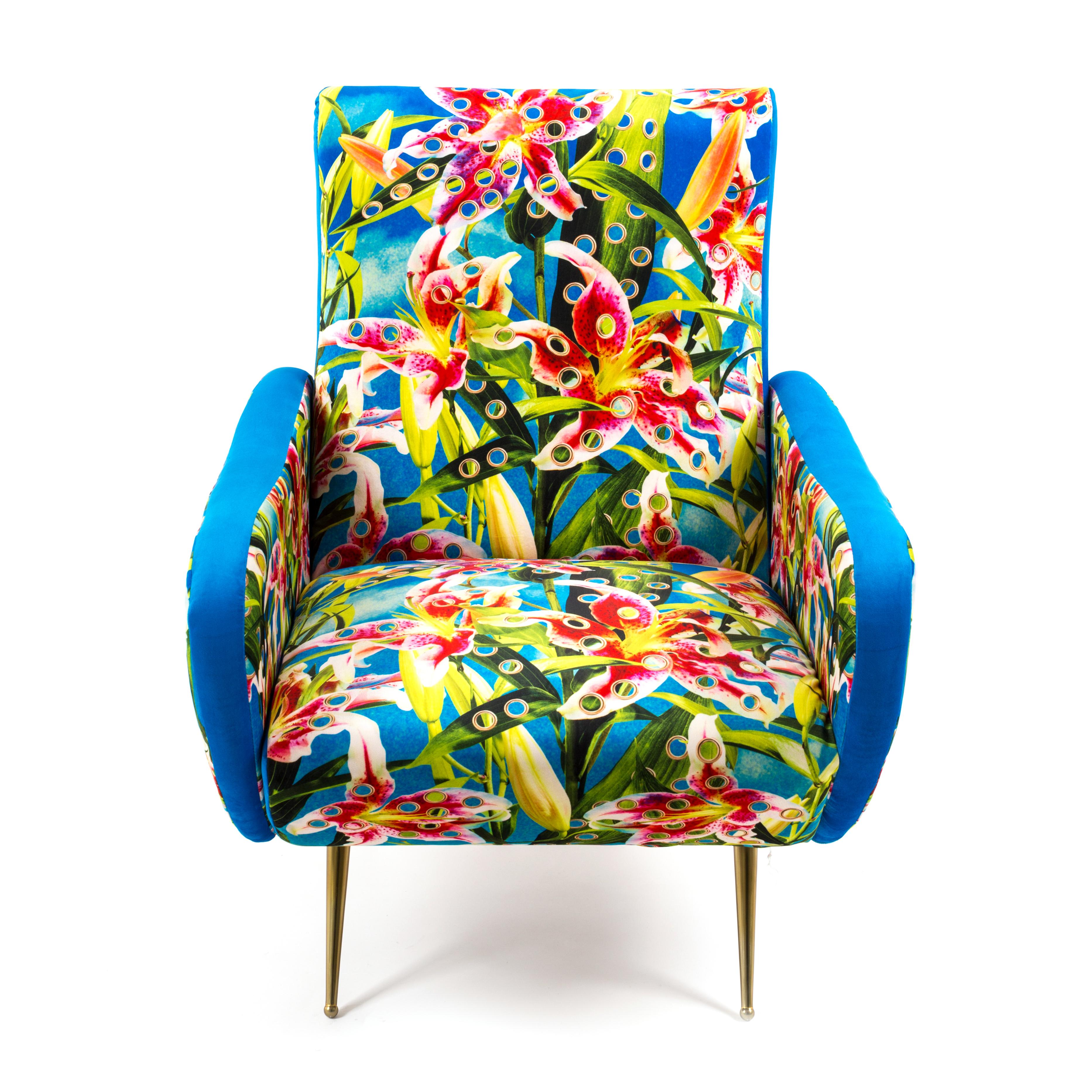 The Traditional Design of these 1950s style seats are upholstered with unexpected surreal images. The images of the Toiletpaper magazine invade furniture and become comfortable objects to relax in – not only for art lovers’ homes.

- Material:
