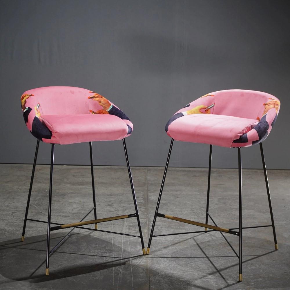 Contemporary Seletti High Stool Pink Lipsticks by Toiletpaper
