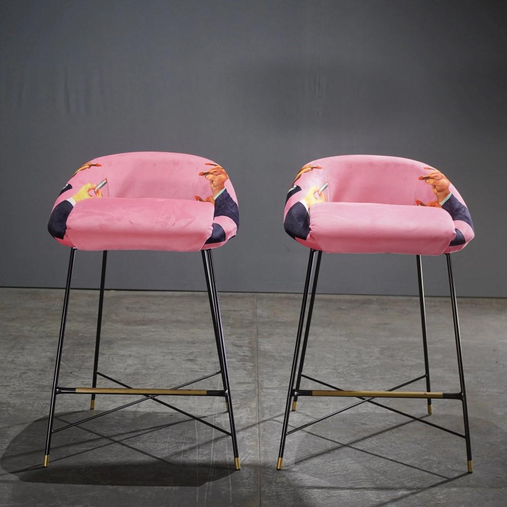 Polyester Seletti High Stool Pink Lipsticks by Toiletpaper
