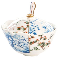 Seletti "Hybrid-Maurilia" Porcelain Sugar Pot with Spoon