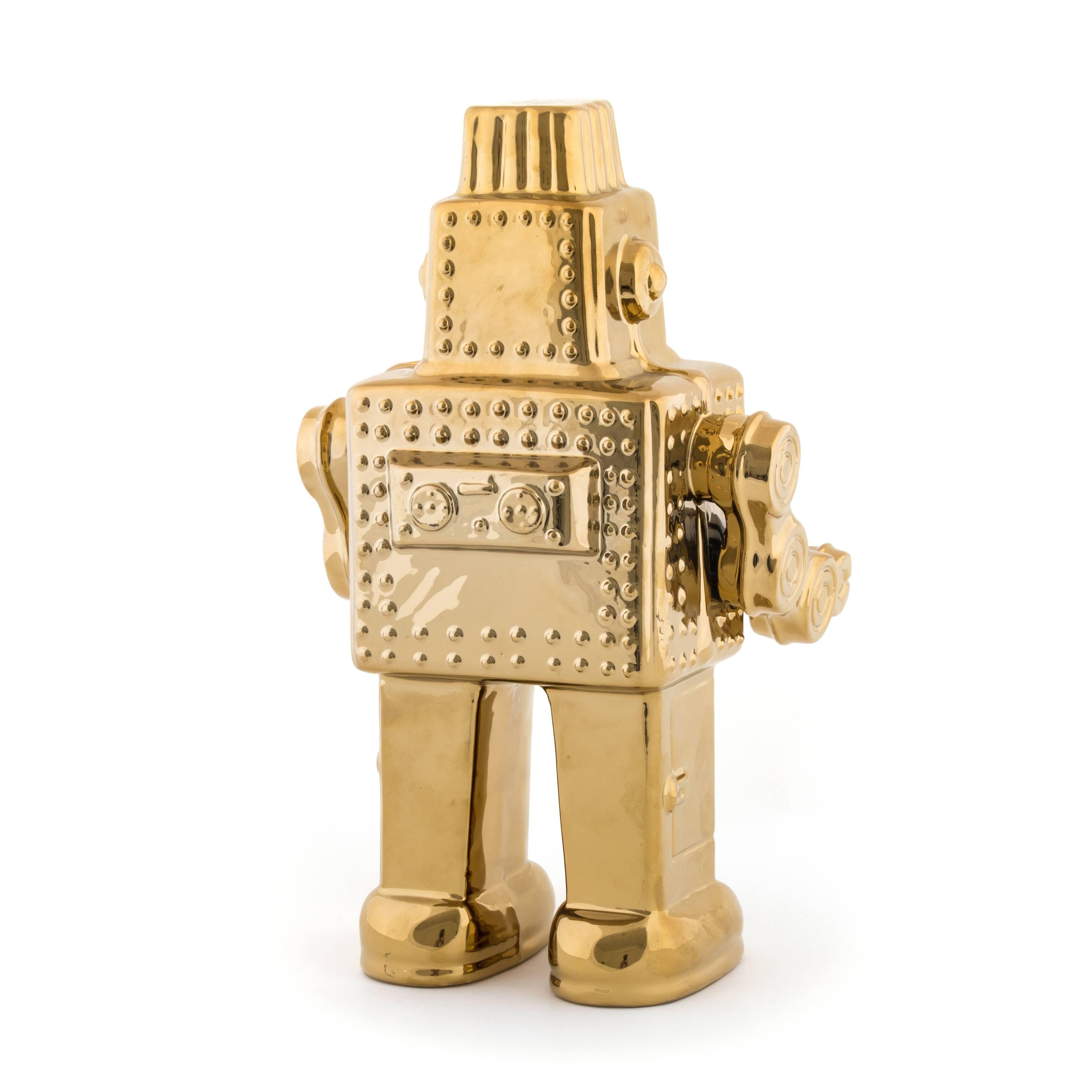 Seletti „“Limited Gold Edition““ Porzellan Mein Roboter im Zustand „Neu“ im Angebot in Doral, FL
