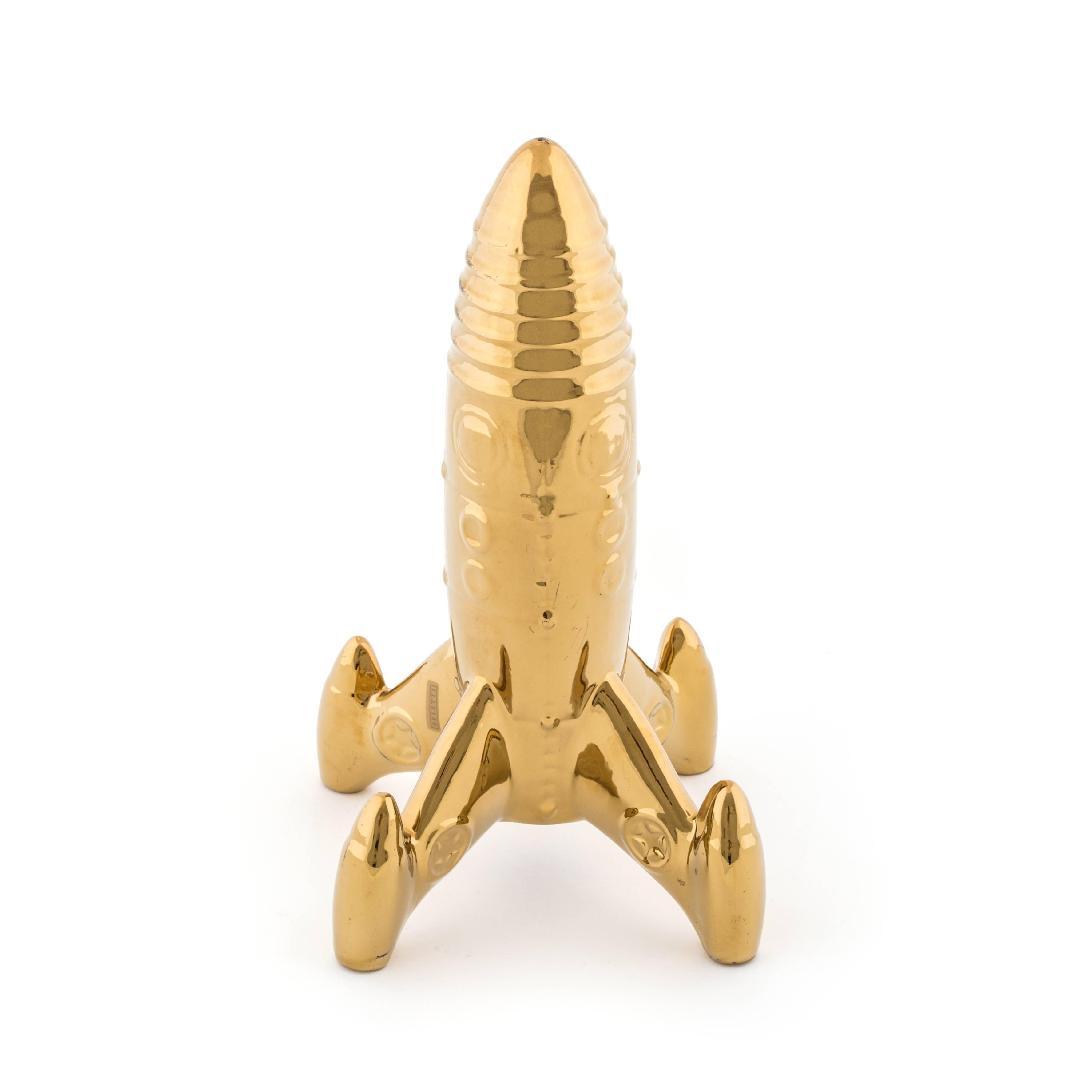 Seletti „“Limited Gold Edition“ Porzellan My Spaceship (Moderne) im Angebot