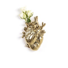 Seletti 'Love in Bloom' Gold Edition Heart Vase by Marcantonio