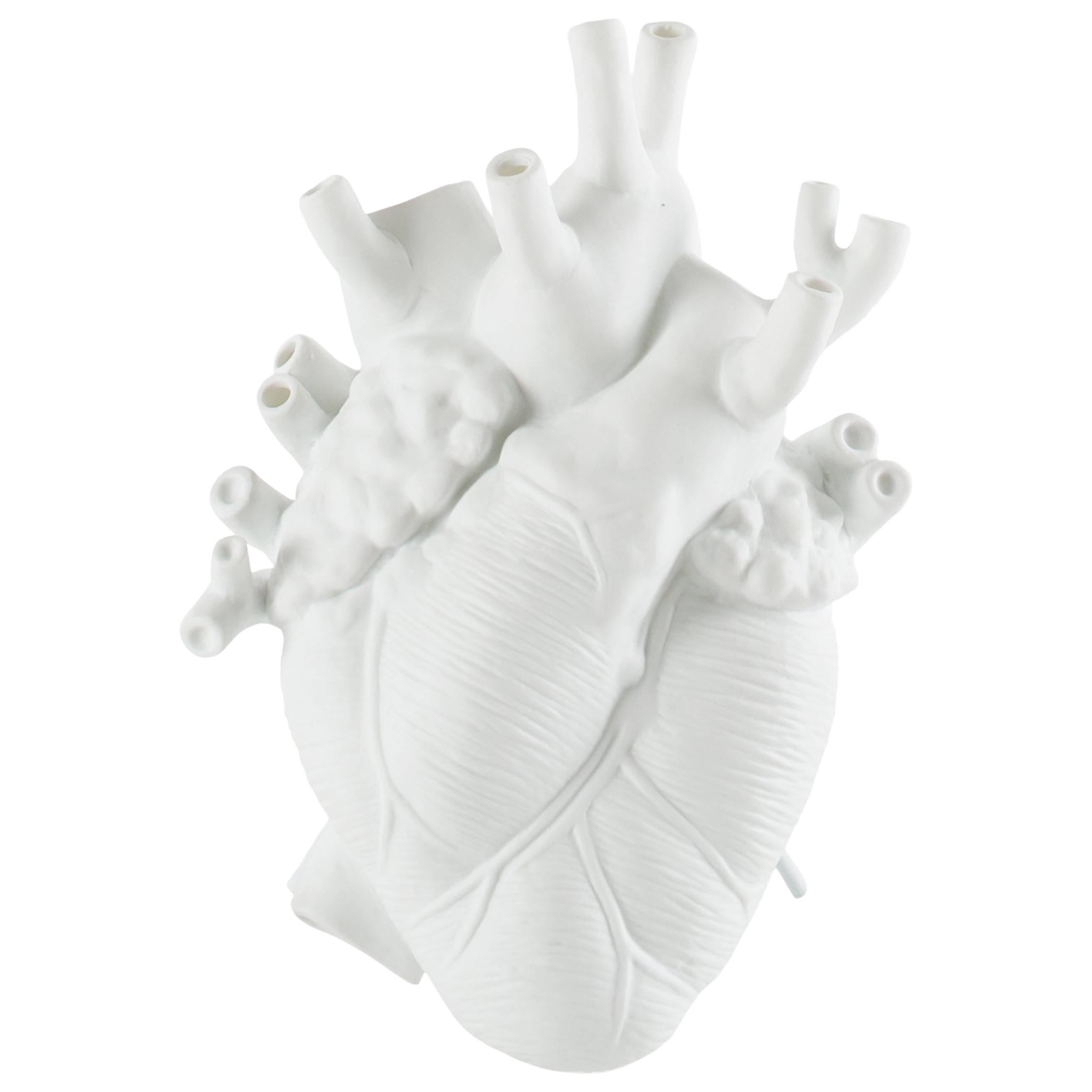 Seletti "Love in Bloom" Porcelain Heart Vase