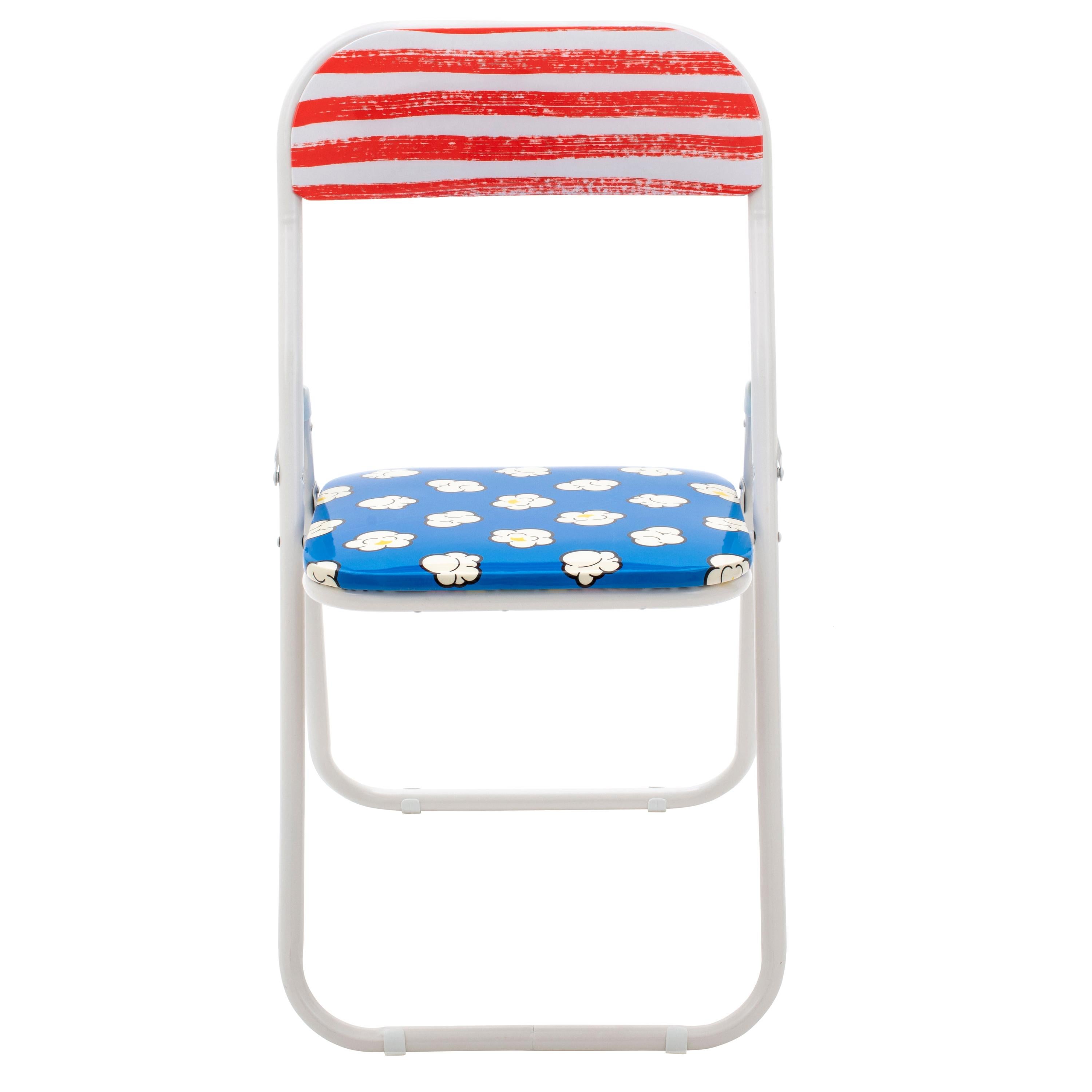 Seletti "Popcorn" Metal Folding Chair by Studio Job For Sale