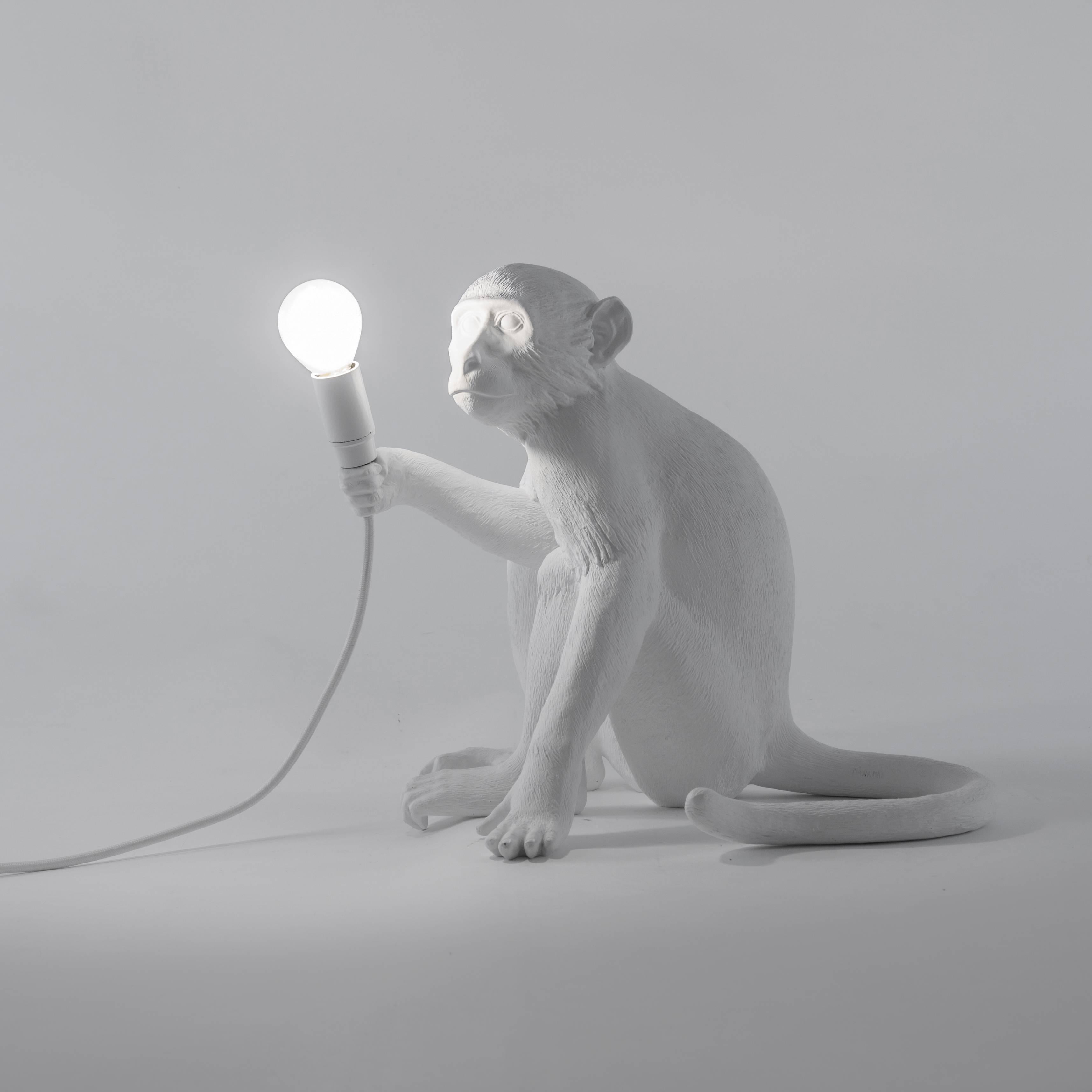 resin monkey lamp