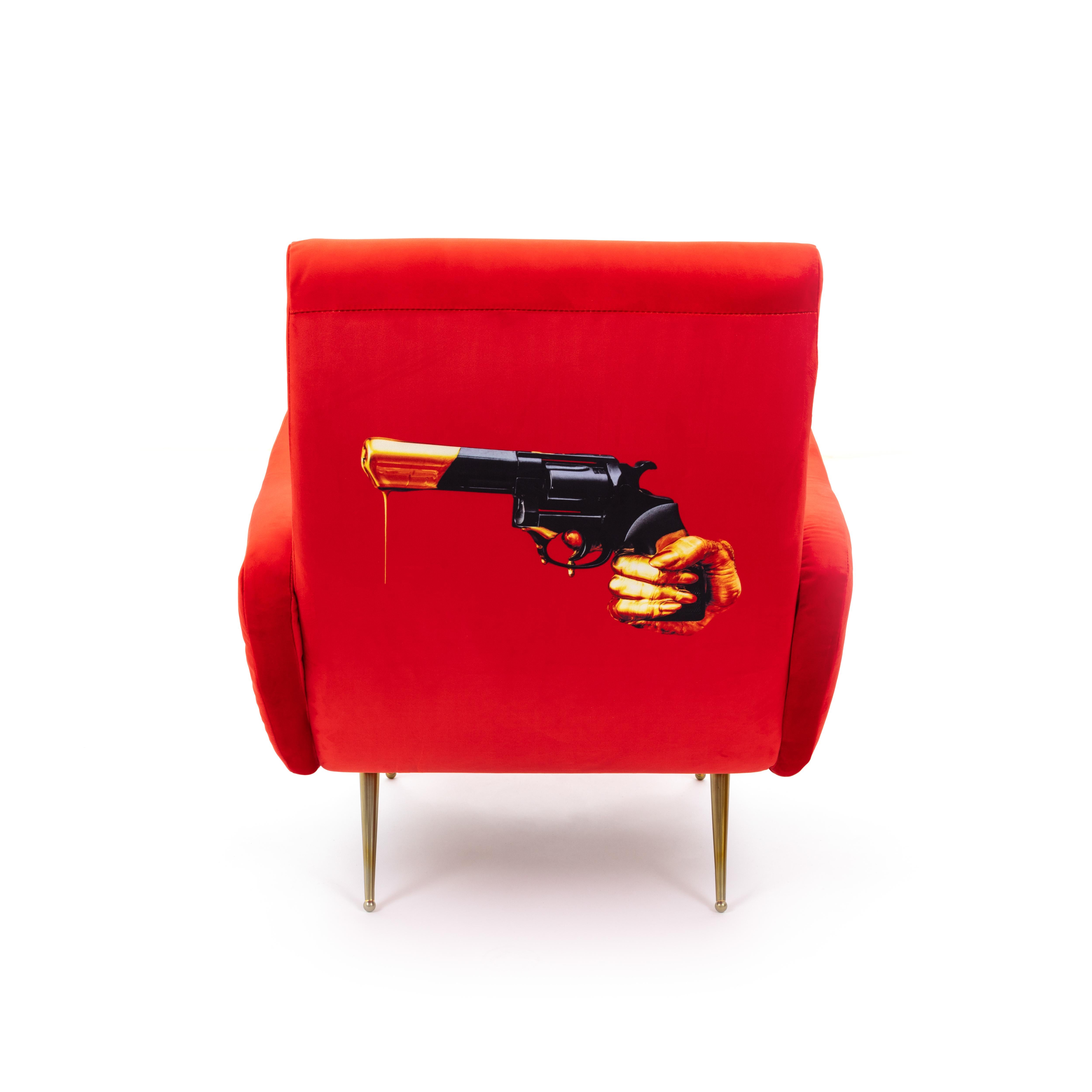 Seletti „Revolver“ gepolsterter Sessel von Toiletpaper Magazine (21. Jahrhundert und zeitgenössisch) im Angebot