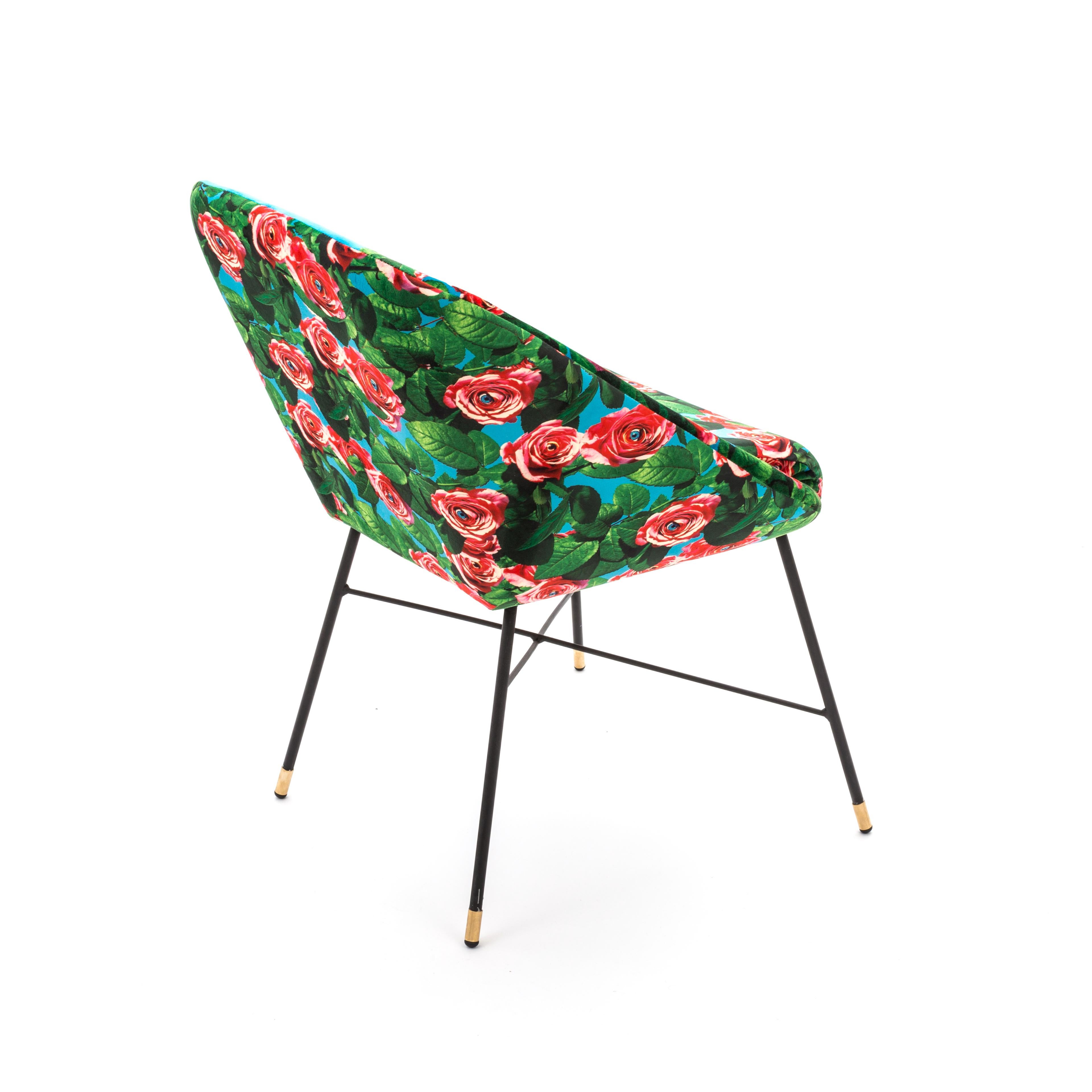 Chaise d'appoint tapissée « Roses » de Seletti par Toiletpaper Neuf - En vente à Doral, FL