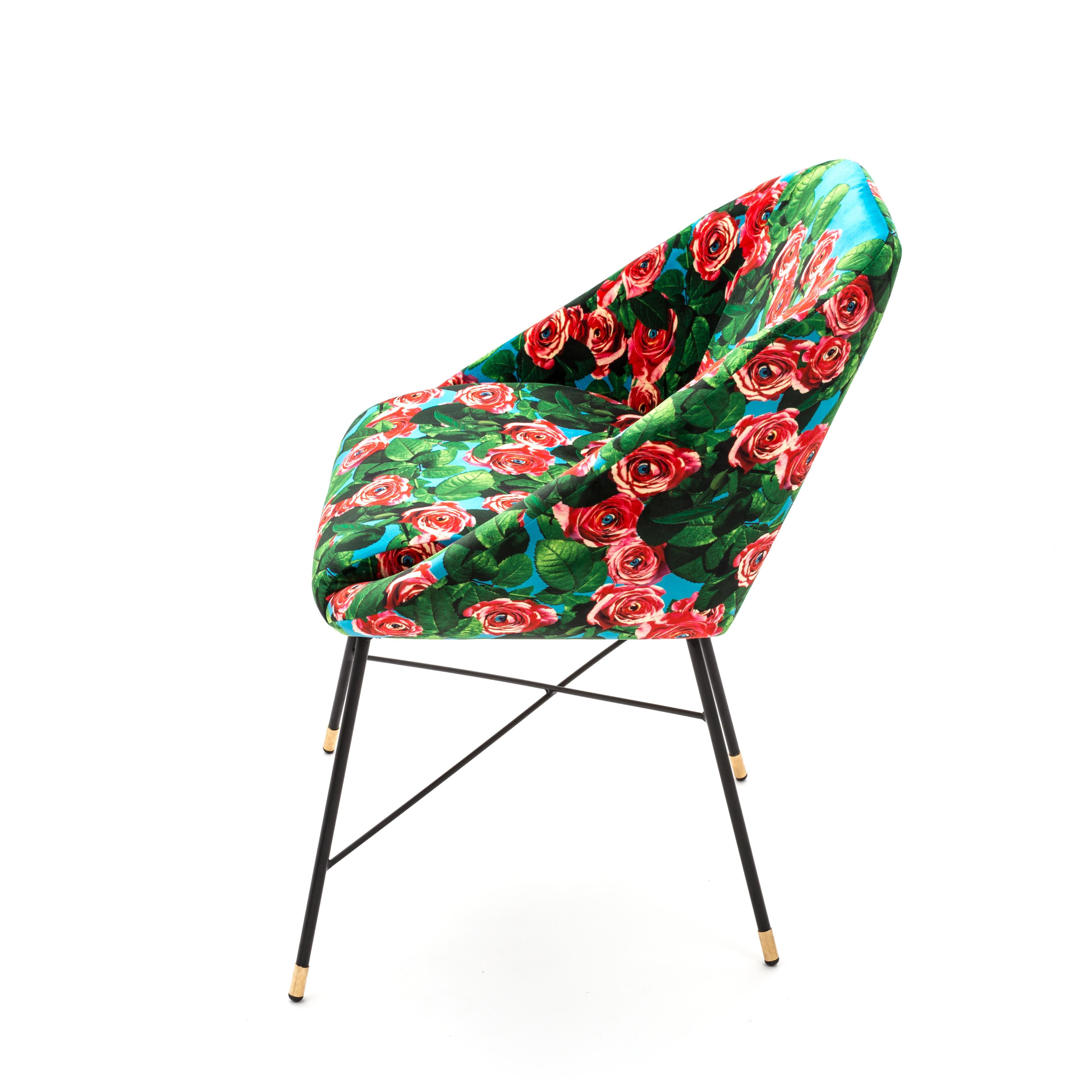 Chaise d'appoint tapissée « Roses » de Seletti par Toiletpaper en vente 1