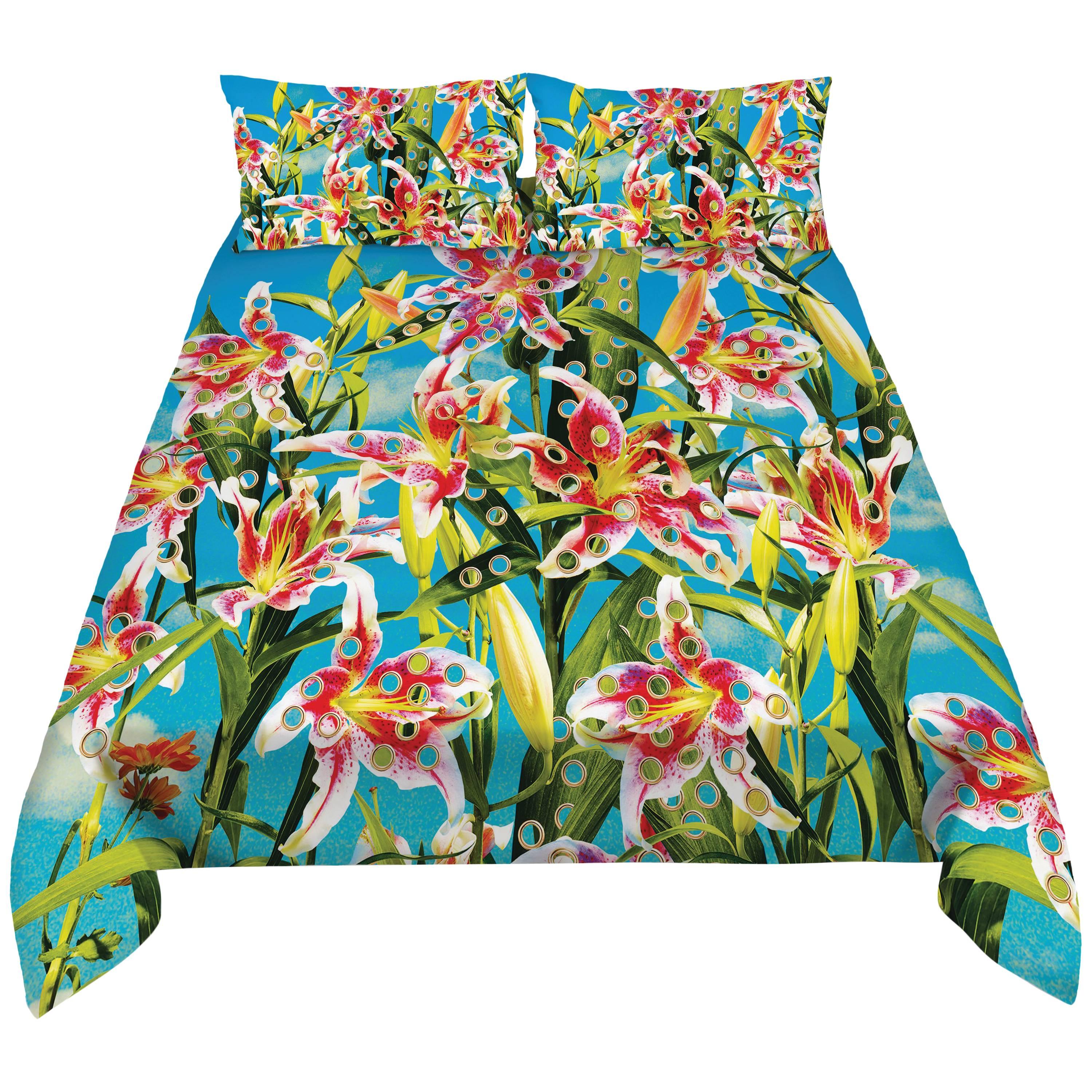 Seletti Set Duvet Cover Cotton Piece and Two Pillow Cases ‘Flowers’