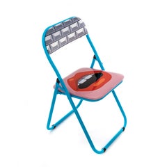 Silla plegable de metal Seletti "Studio Job-Blow", Boca