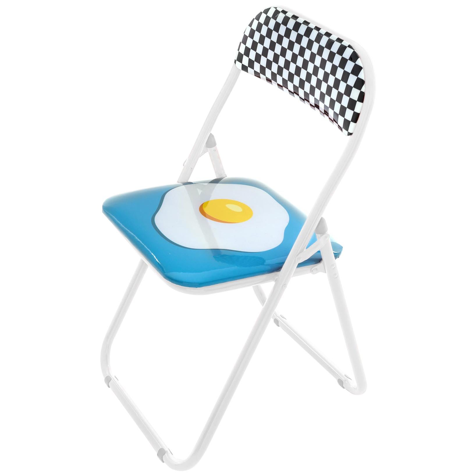 Seletti "Studio Job-Blow" Metal Folding Chair, Egg