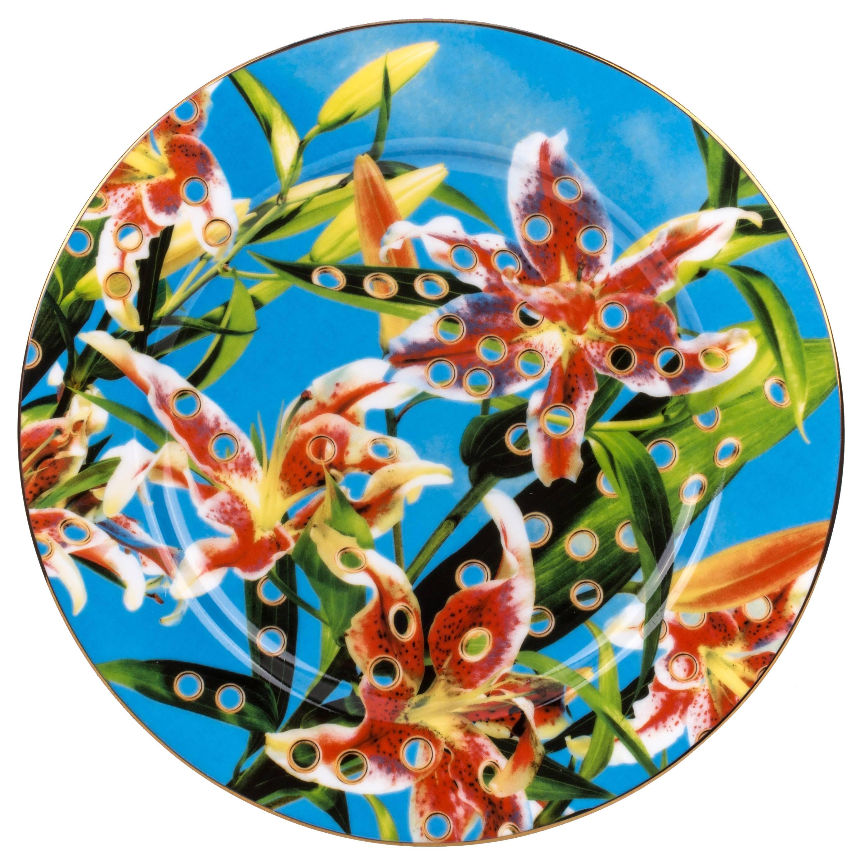 Seletti "Toiletpaper-New" Porcelain Dinner Plate, Flowers
