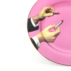 Seletti "Toiletpaper-New" Porcelain Dinner Plate 'Lipsticks'