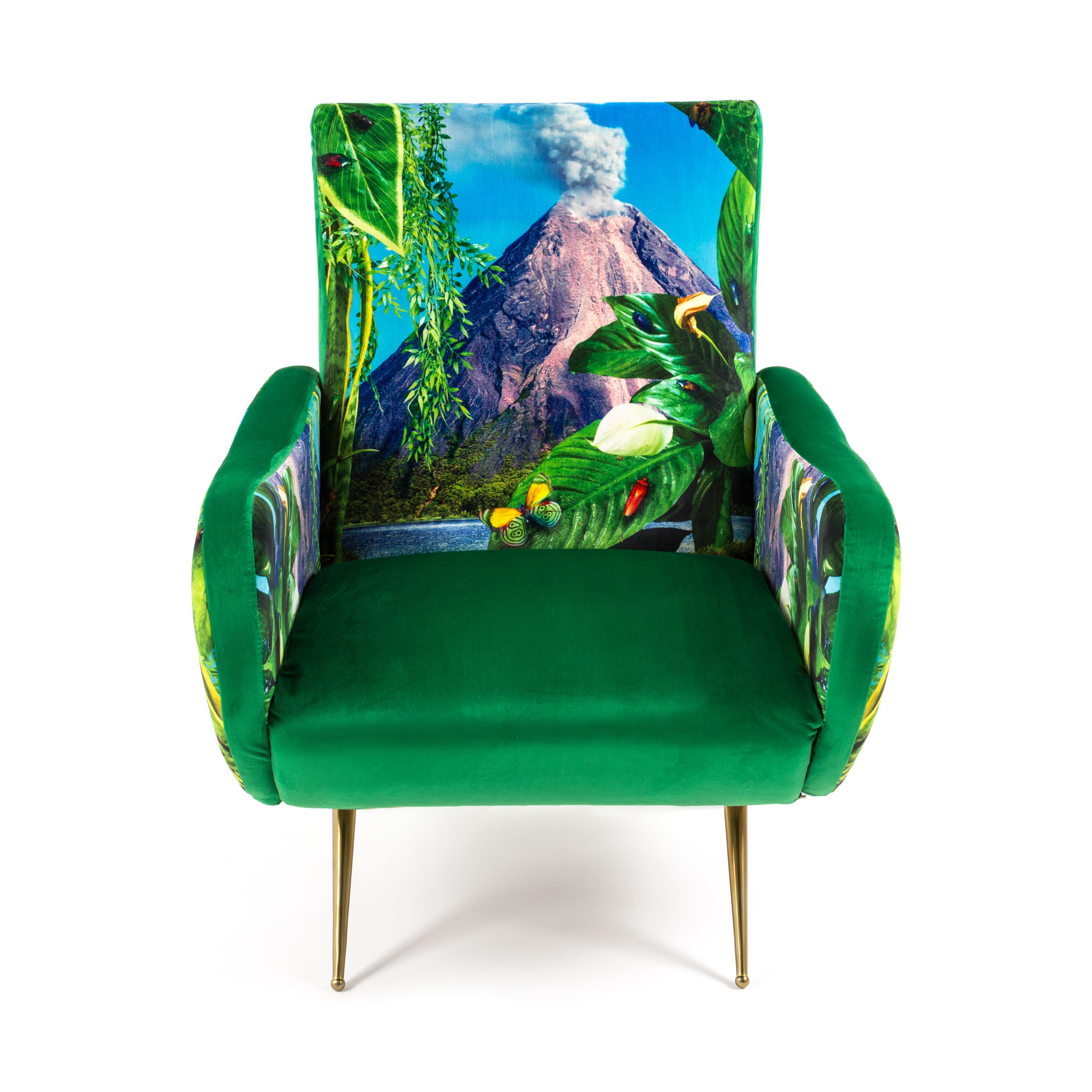 The Traditional design of these 1950s style seats are upholstered with unexpected surreal images. The images of the Toiletpaper magazine invade furniture and become comfortable objects to relax in – not only for art lovers’ homes.

- Material: