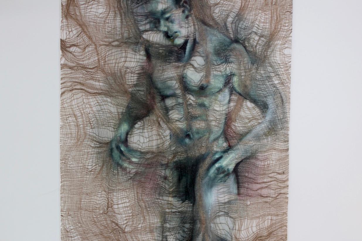 Wandteppich 'Self Actualisation', handgefertigt von Lawrence Kwakye (Jute) im Angebot