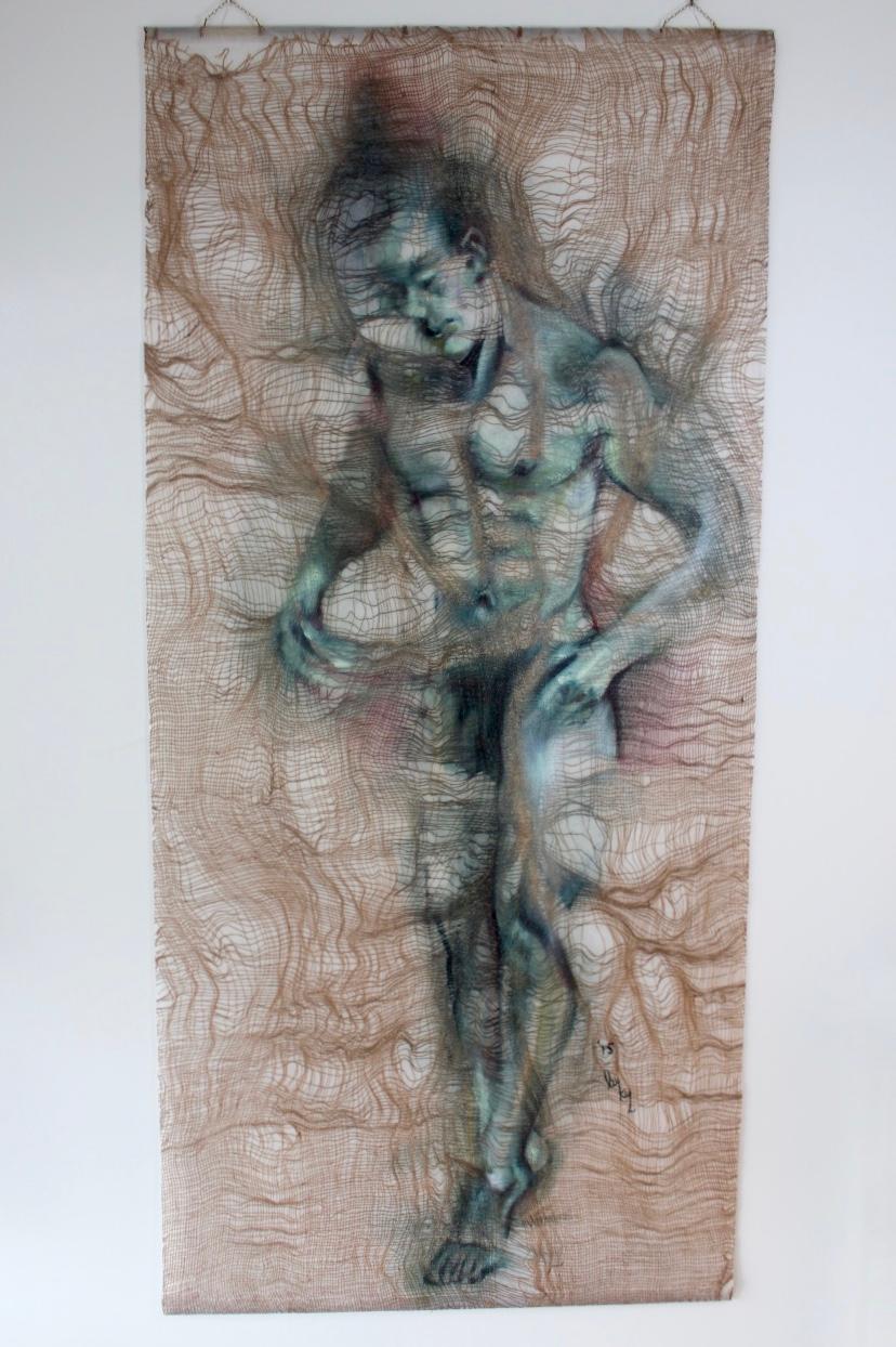 Jute ‘Self Actualisation’ One off Wall Tapestry, Handmade by Lawrence Kwakye For Sale