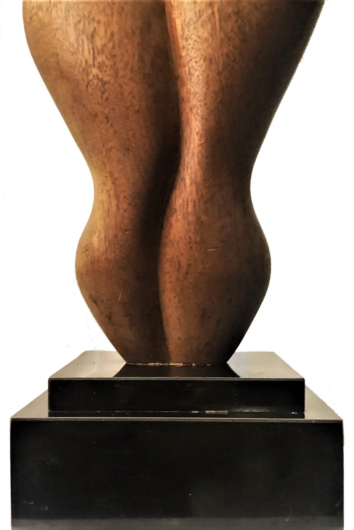 Self-Embrace, Mid-Century American Modern Wood Sculpture by Needle, Ca. 1960 In Good Condition For Sale In New York, NY