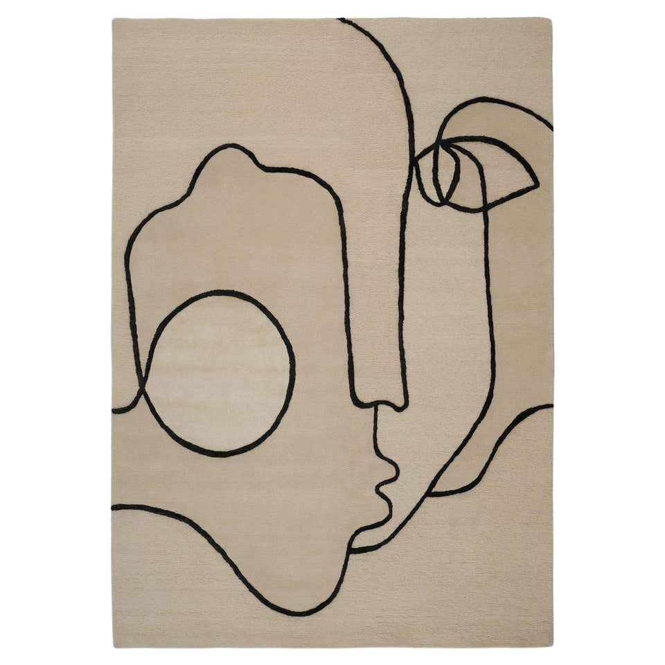 'Slanted Self' Handmade Rug by Linie Design, 230 cm, Wool, Mohair and ...