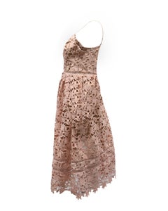 Self-Portrait Azaelea Lace Dress in Pastel Pink Polyester