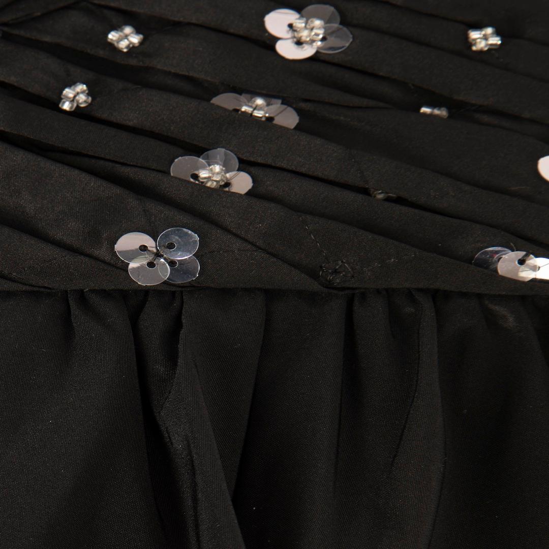 Self-Portrait Black Floral Half Beaded Dress Size XXS In Good Condition For Sale In London, GB