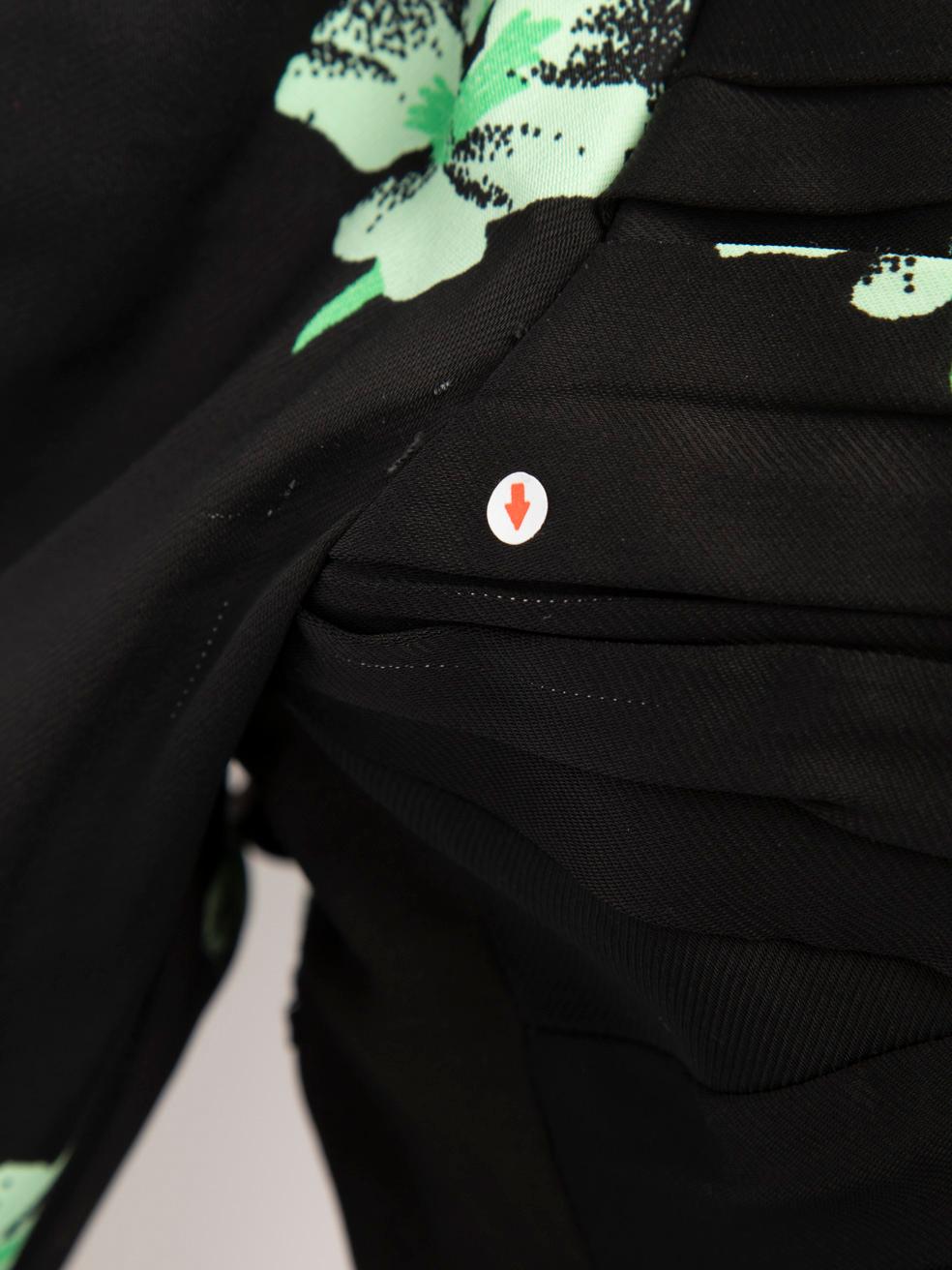 Self-Portrait Black Floral Print Long Sleeve Top Size S For Sale 5
