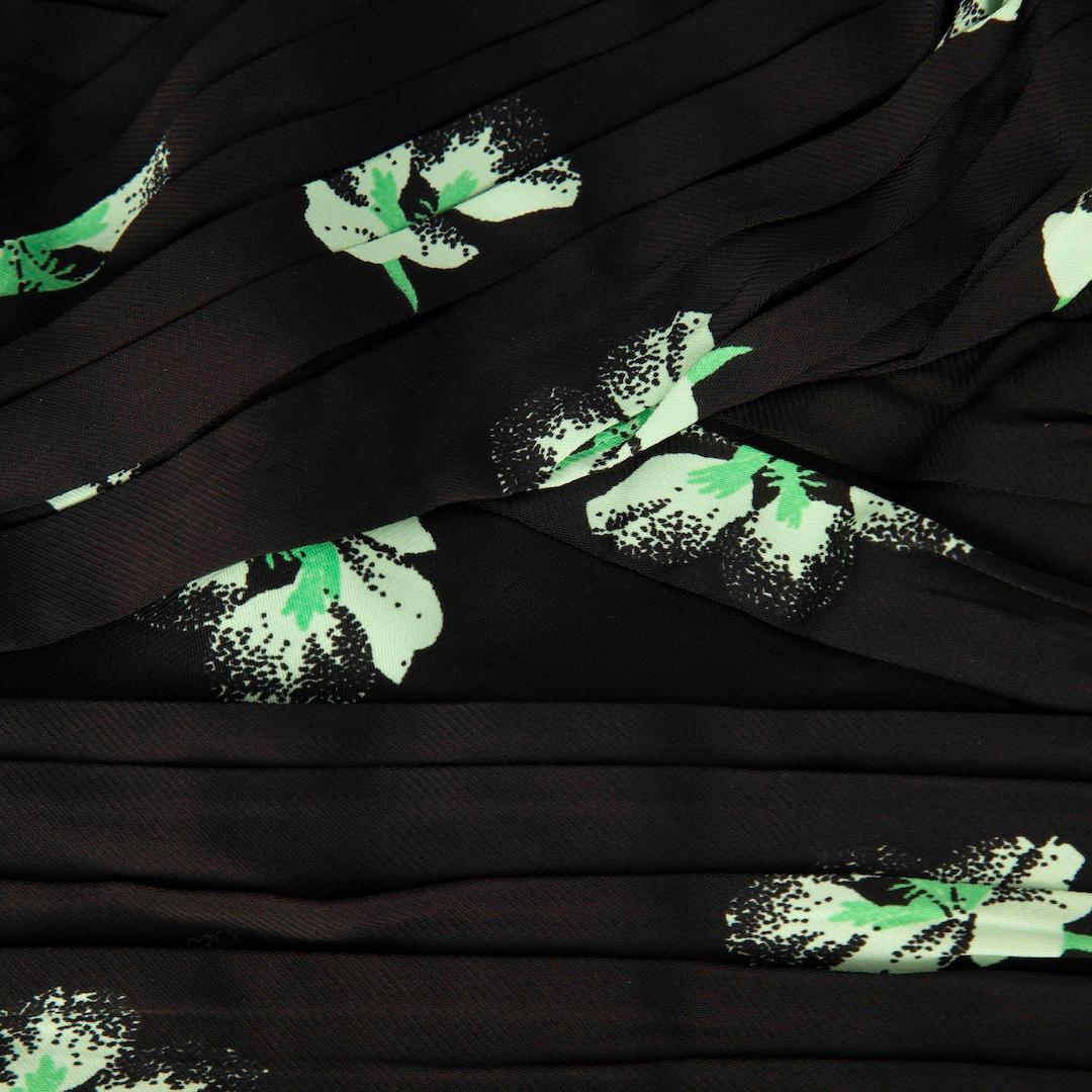 Self-Portrait Black Floral Print Long Sleeve Top Size S In Good Condition For Sale In London, GB