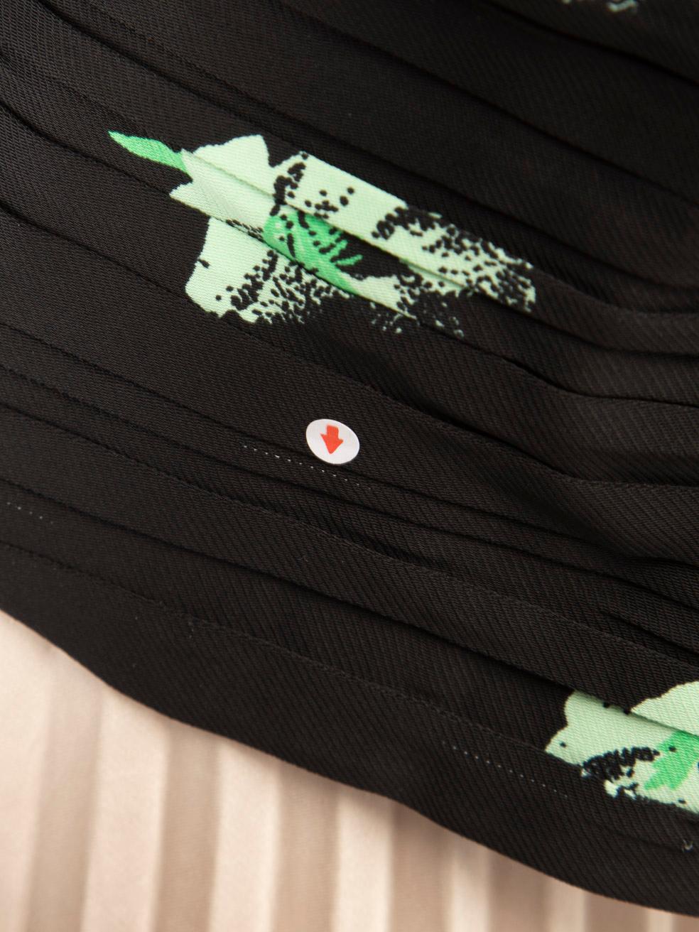 Self-Portrait Black Floral Print Long Sleeve Top Size S For Sale 2