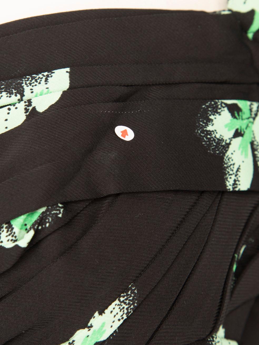Self-Portrait Black Floral Print Long Sleeve Top Size S For Sale 4