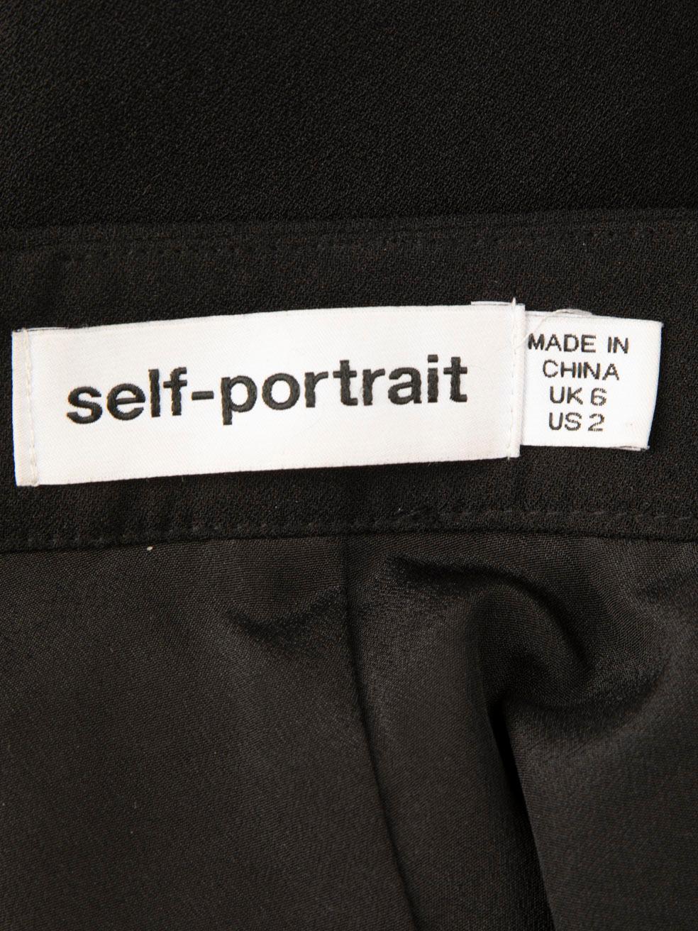 Self-Portrait - Pantaloni slim neri con polsino con zip - taglia XS In condizioni ottime in vendita a London, GB