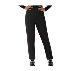 Self-Portrait Black Slim Zipped Cuff Trousers Size XS