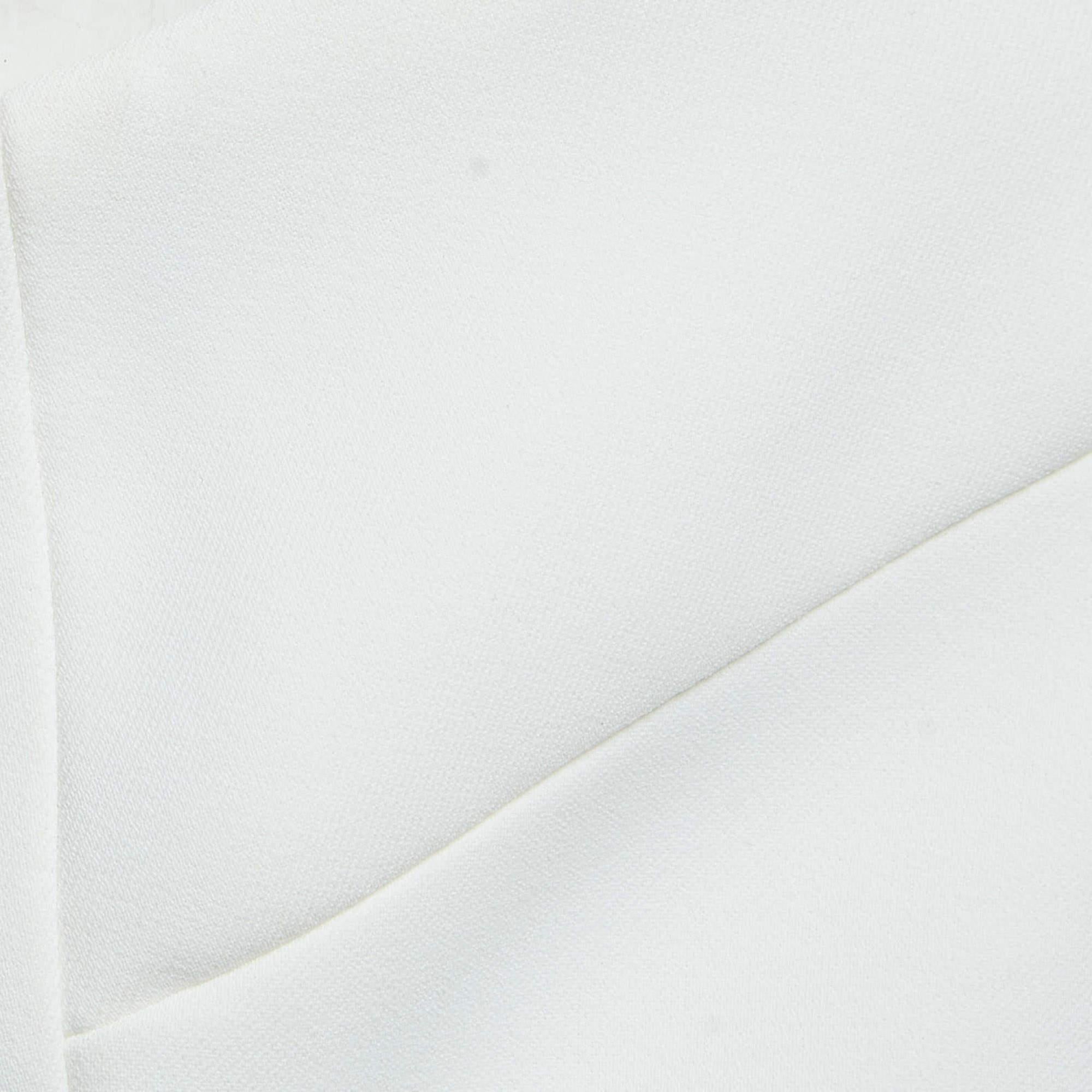 Self-Portrait Black/White Crepe Bow Detail Strapless Mini Dress M 2