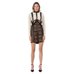 Self-Portrait Black & White Cut Out Dress Size L