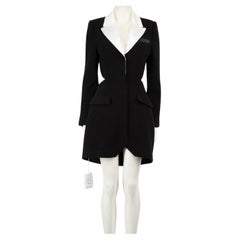 Self-Portrait Black Wool Tuxedo Cut Out Mini Dress Size L Self-Portrait Black Wool Tuxedo Cut Out Mini Dress Size L